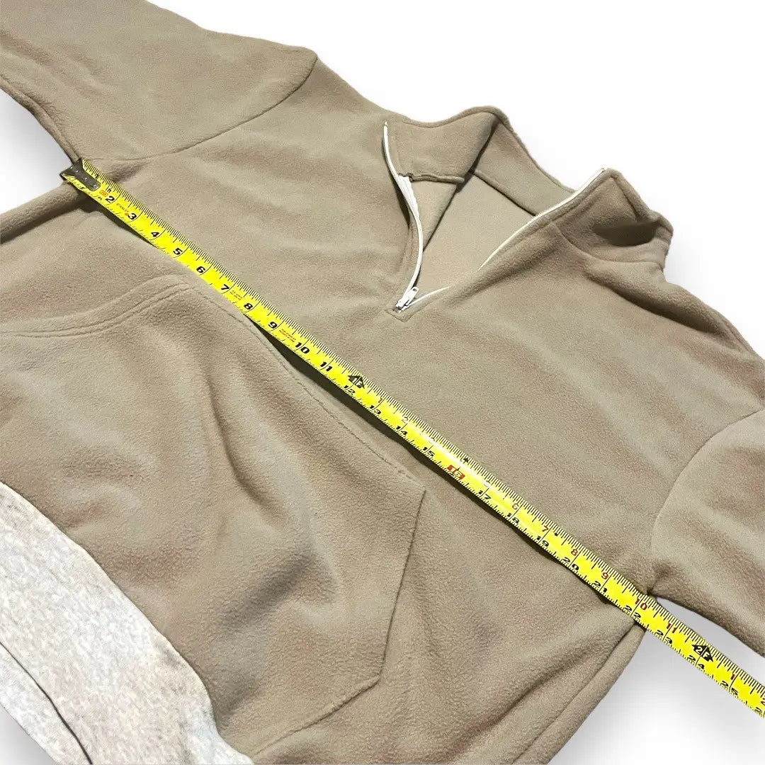 Los Angeles Apparel Quarter Zip Polar Fleece - Beige (Large)