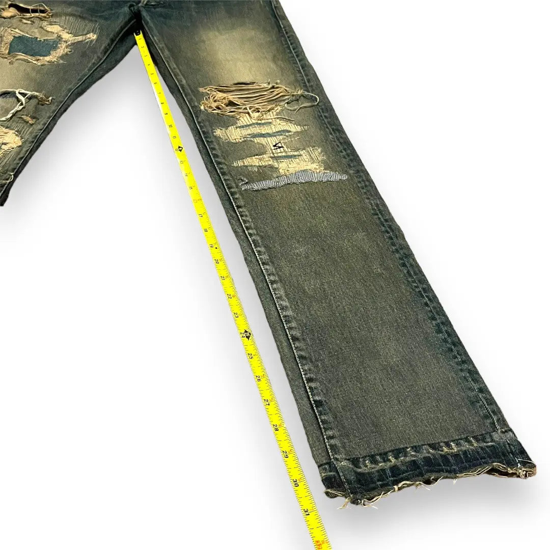 Undercover 68 Grey Yarn Denim Jeans 2010 ZoZoTown - Size 3