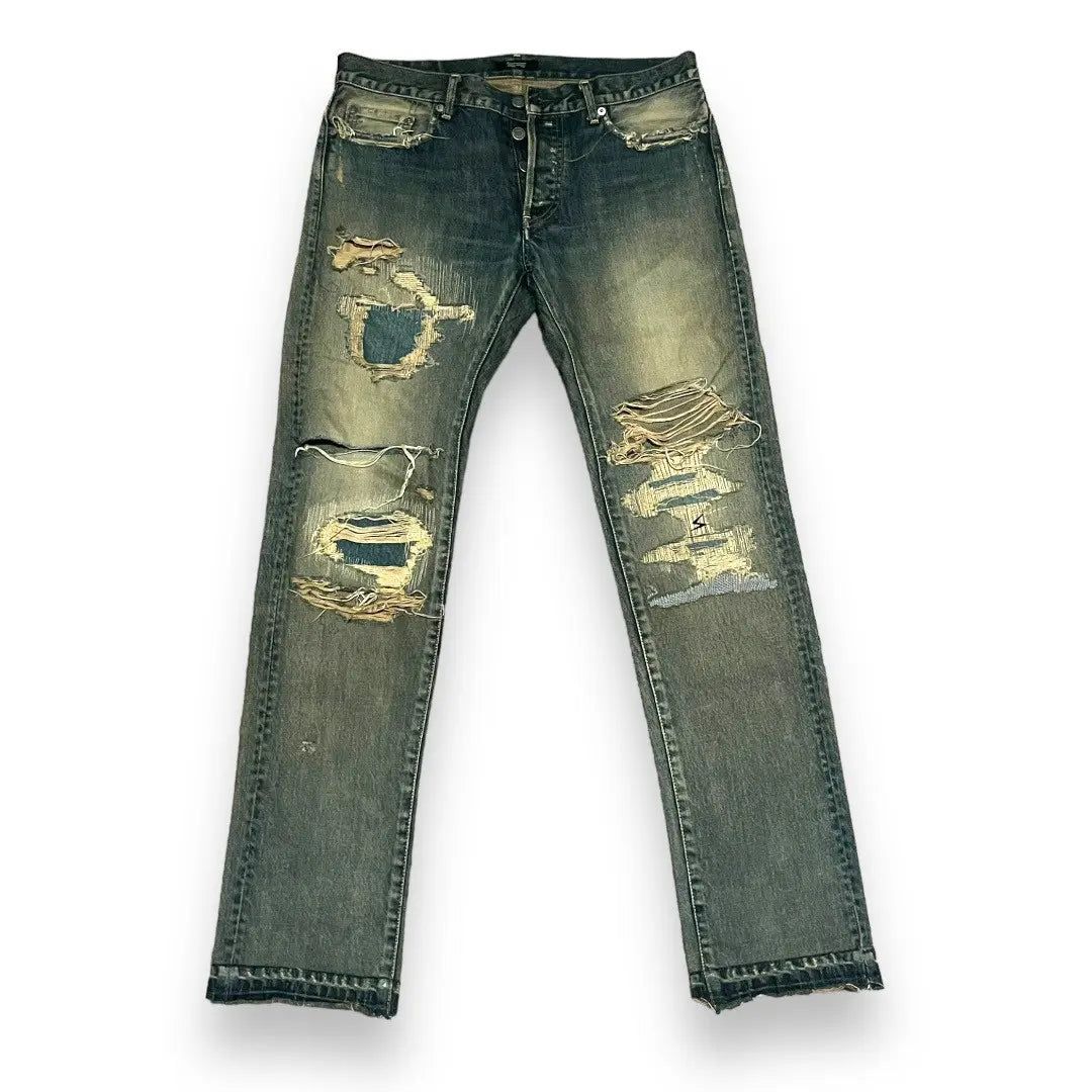 Undercover 68 Grey Yarn Denim Jeans 2010 ZoZoTown - Size 3