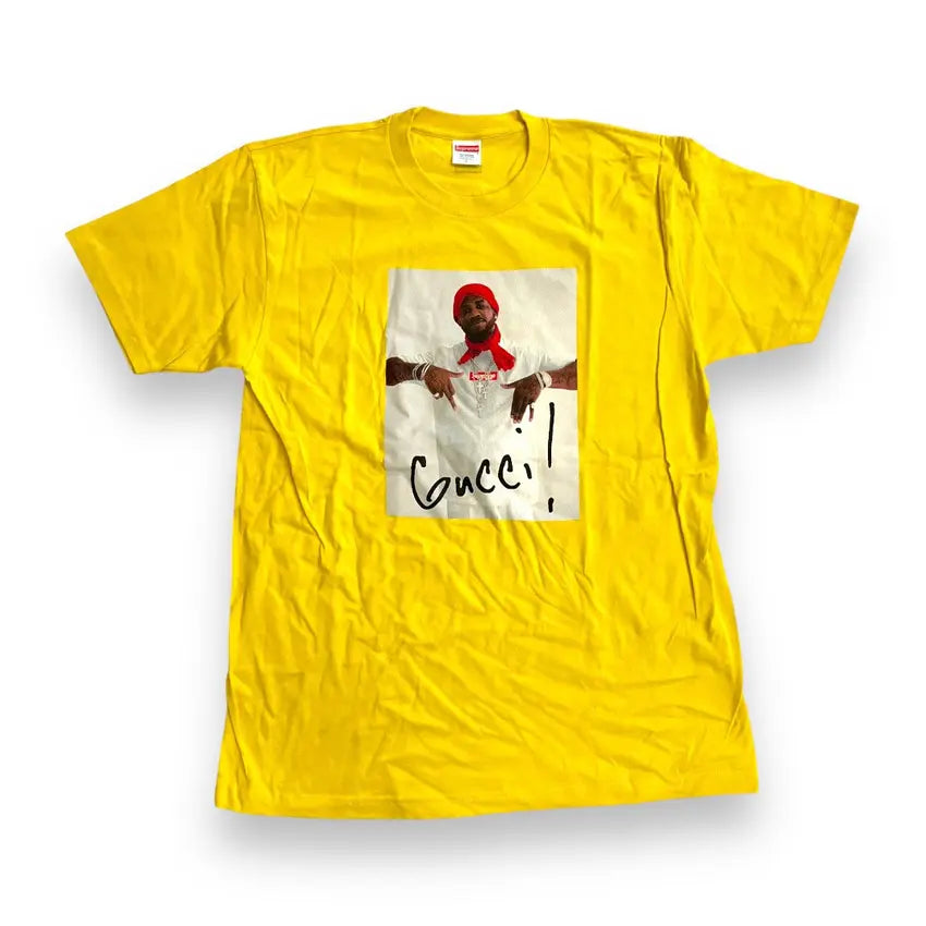 Supreme Gucci Mane Portrait T-Shirt - Yellow (Large)
