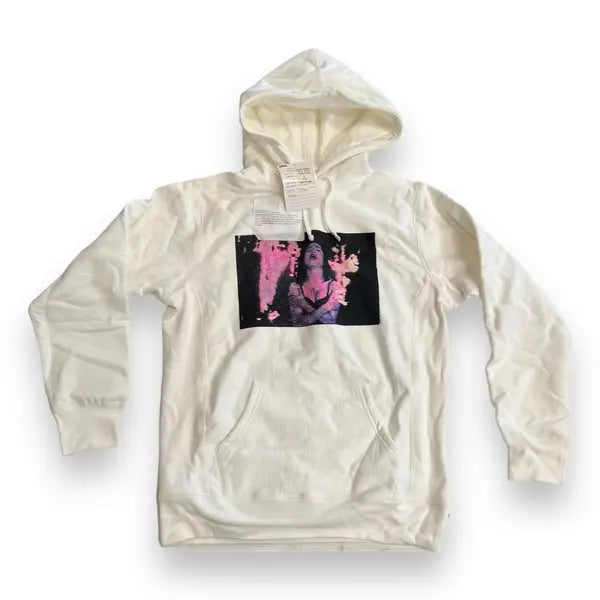 SAMPLE Supreme "Madonna Burning Crosses" Hoodie Sweatshirt - White (Large)