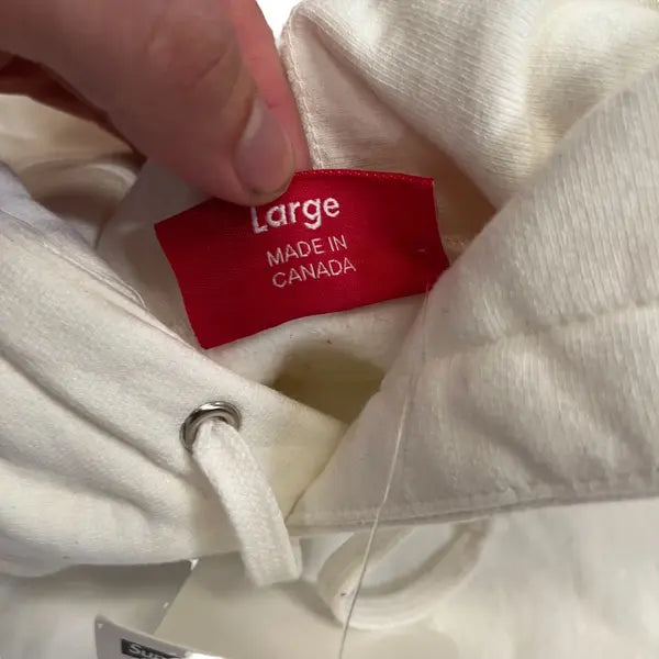 SAMPLE Supreme "Madonna Burning Crosses" Hoodie Sweatshirt - White (Large)